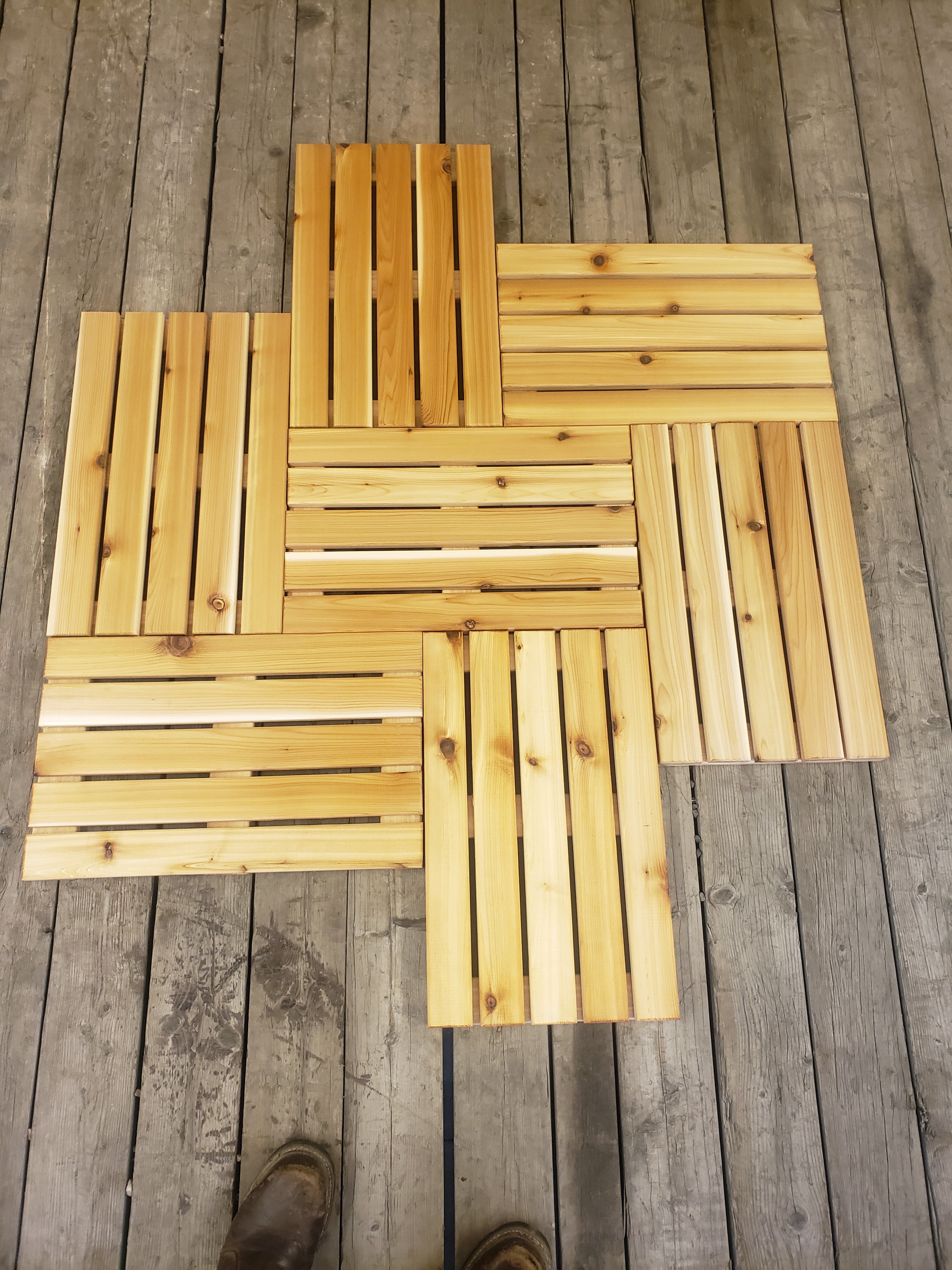 Sauna Fauna King's Feet cedar bath mat sauna floor panel
