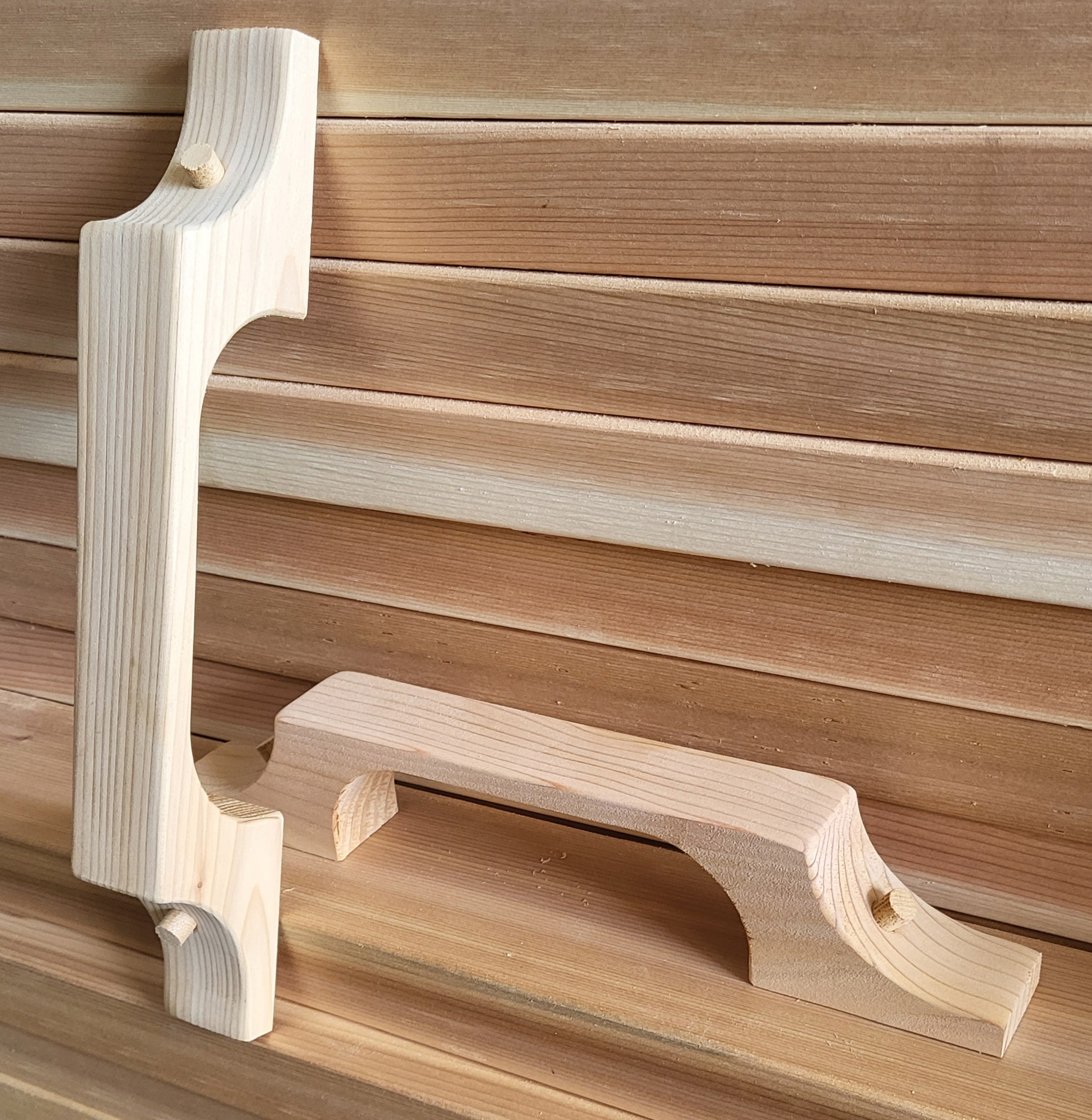 Modern Cedar Sauna Fauna Door Handle