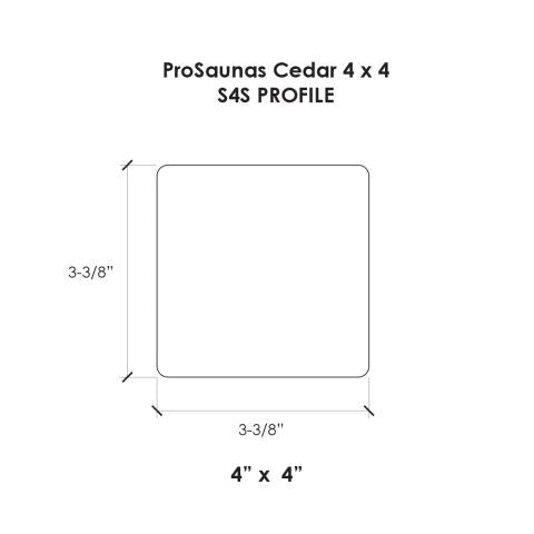 ProSaunas Cedar 4'x4' S4S