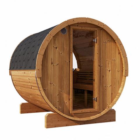 SaunaLife Model E7W Sauna Barrel-Window - High-quality sauna barrel featuring a window for a bright and refreshing sauna experience