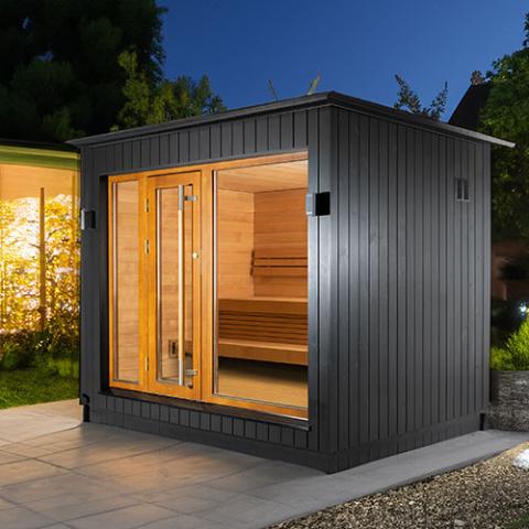 Sauna Fauna Onyx Pre-Assembled Outdoor Home Sauna