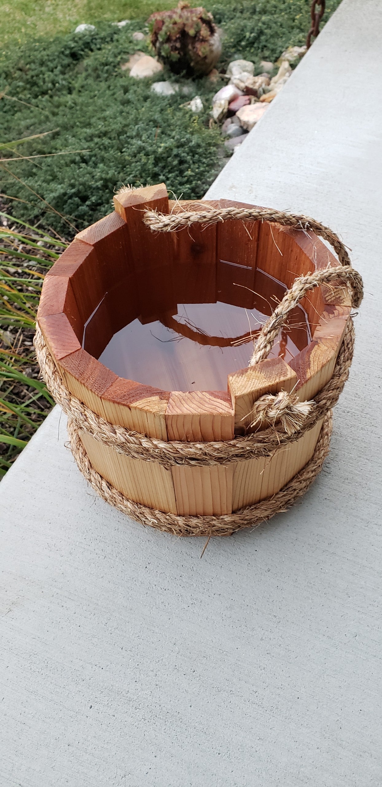 Sauna Fauna Cedar Wood Sauna Bucket with Ladle