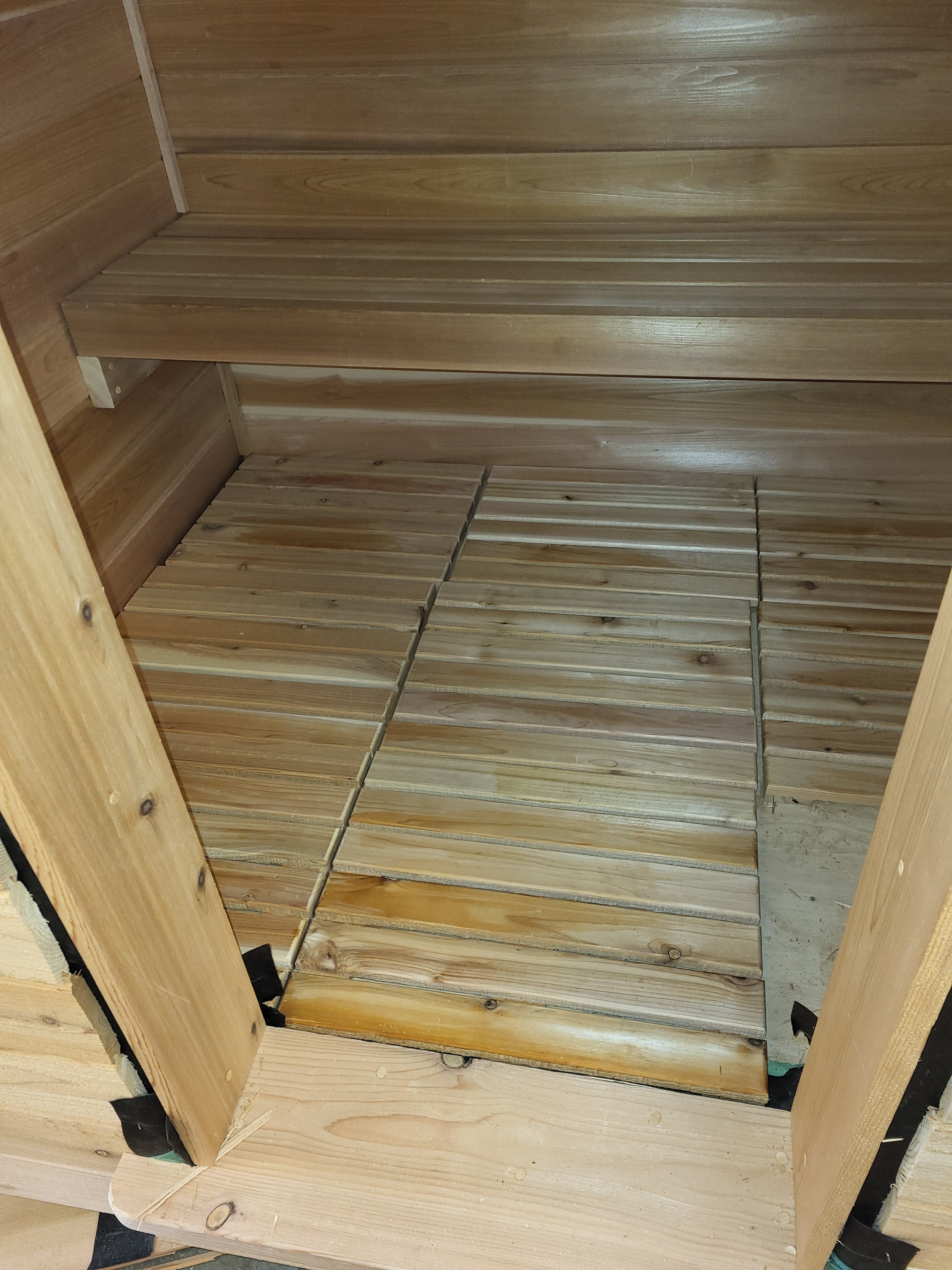 Sauna Fauna King's Feet cedar bath mat sauna floor panel