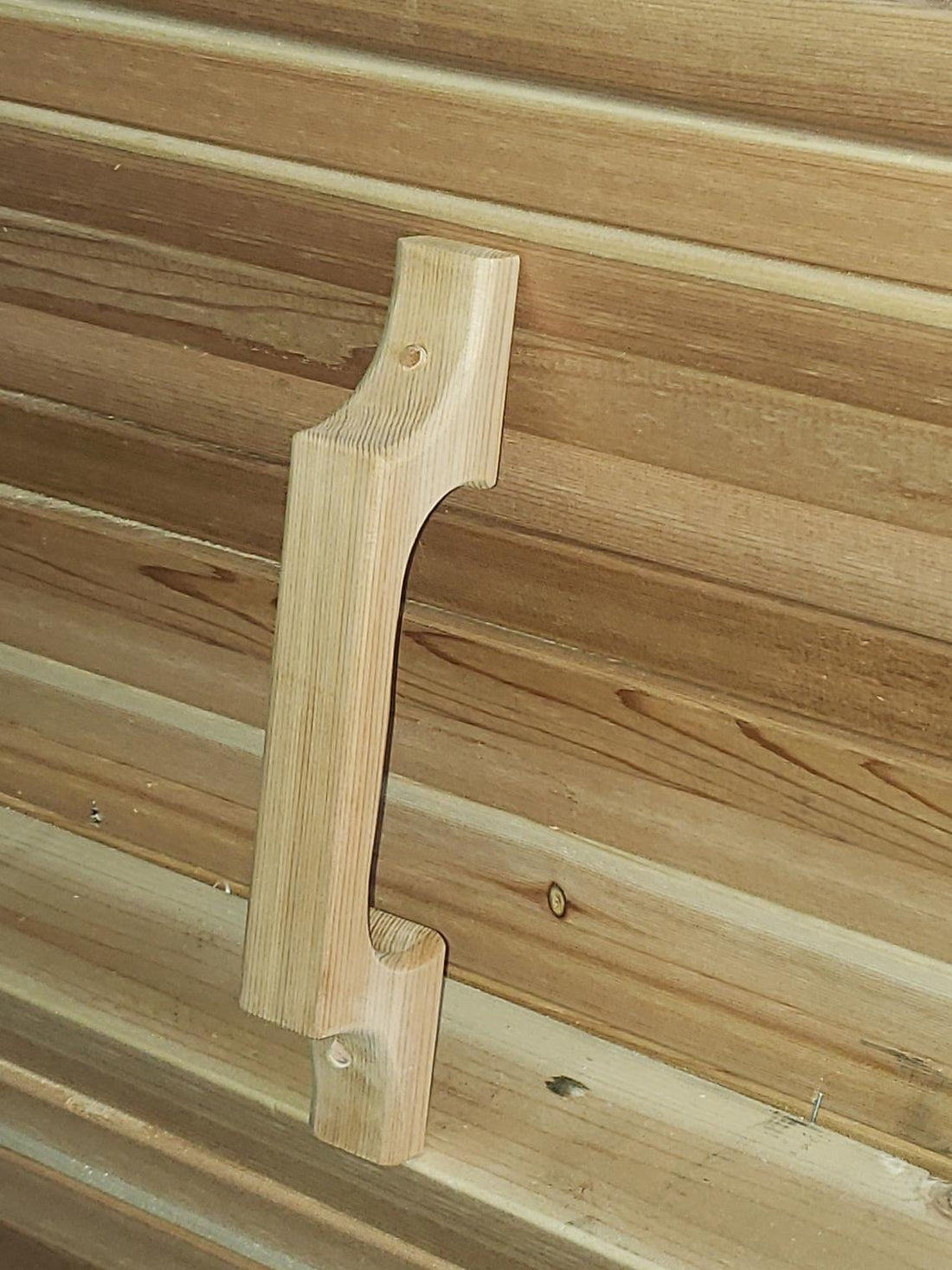 Modern Cedar Sauna Fauna Door Handle